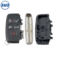 Étui de clé télécommande en aluminium blanc avec 5 boutons, pour Land Rover Range Rover LR4, Sport Evoque, coque de clé de voiture