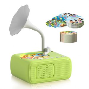 Mini gramophone musical Zhorya avec 96 cartes, machine à histoires pour enfants, lecteur de musique, phonographe, disque vinyle - Product Image 1