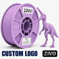 Filamen PLA 1.75mm 1KG Warna Kustom Pabrik OEM Cetakan Printer 3D Merek ZIVO Grosir Massal Tanpa Stringing Permukaan Halus
