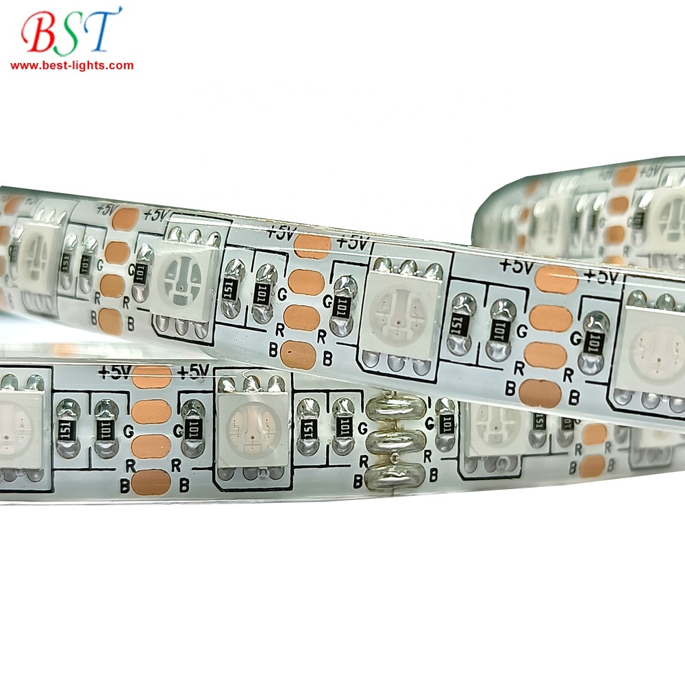 5V RGB flexible USB led strip lights 4.5V 6V battery powered 5050 LED tape 60LED/M custom length for Home Decoration, TV, PC