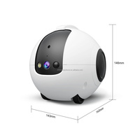 Caméra robot intelligente pour animaux de compagnie 4MP, caméra interactive sans fil pour animaux de compagnie, caméra de surveillance avec audio bidirectionnel