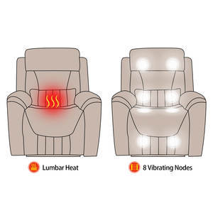 DOSER Modernes Stoffbezogenes Elektrisches Aufsteh-Sofa für Senioren mit Lendenwärme & Massage Unendliche Liegepositionen - Product Image 6
