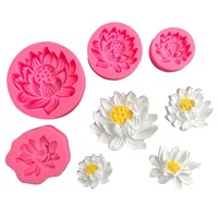 Moule en silicone Lotus pour bougie décorative d'aromathérapie Lotus Flip Dew Chu