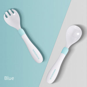 Set di Cucchiaio e Forchetta per Bambini in Ceramica Ecologica MIDDIA, Vendita all'Ingrosso, Portatile, con Logo Laser Personalizzabile, per Alimentazione e Regali - Product Image 1