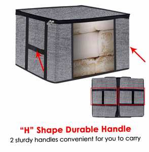 Bolsa de Almacenamiento Grande para Edredones, con Ventana Transparente, Plegable, para Ropa, Mantas, Organizador de Ropa de Cama, Bolsa de Almacenamiento Debajo de la Cama - Product Image 3