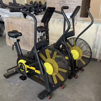 Vélo de spinning d'intérieur commercial avec siège réglable, cadre en acier et résistance à ventilateur – Équipement de gym