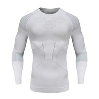 Série Hiver Argentée – Collant de Compression Unisexe pour Ski, Sport, Fitness, Marathon, Motif Léopard, 100% Nylon, Fonctionnel et Anti-Humidité
