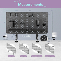 JH-Mech – Fixations modulaires réglables sans perçage pour bureau, sécurisées pour la surface, pour une disposition personnalisée flexible, panneau perforé sans outil pour bureau