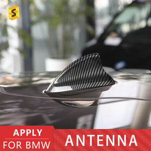 ES 3k fibre de carbone Auto accessoires Turing pièces décoration <span class=keywords><strong>aileron</strong></span> de requin antenne couverture pour <span class=keywords><strong>BMW</strong></span> F20 <span class=keywords><strong>F21</strong></span> G08 X3 F15 F16 F16 - Product Image 2