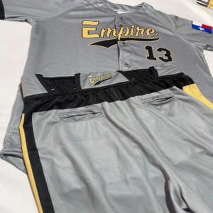 Custom Sublimated Baseball Jersey and <b>Pants</b> Set | Breathable Moisture-Wicking Button <b>Down</b> Teamwear | Full Kit OEM Sportswear - Product Image 3
