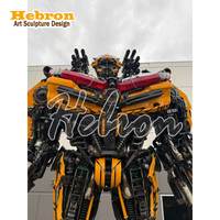 Dış Mekan Peyzaj Metal Sanatı Optimus Prime Heykeli Demir Robot Ion Transformers Heykeli Megatron Transformer Robot Heykeli