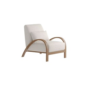 Fauteuil simple pour salon, style rétro, structure en bois, siège rembourré, confortable, pour la maison, la chambre ou le bureau - Product Image 5