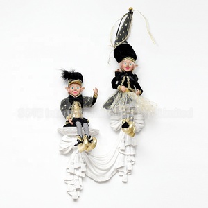 Hot Pick Elfe De Noël Noir Or <span class=keywords><strong>Elfes</strong></span> Mélanger Garçon Et Filles Festival De Noël Poupée Ornement Suspendu pour La Maison Décor De Table En Plein Air - Product Image 3