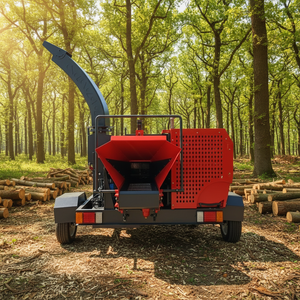 55HP CE Certified Diesel Wood Chipper Shredder | Mobile Trailer Type for Tree Logs, Branches & Wood <b>Waste</b> Recycling - Product Image 2
