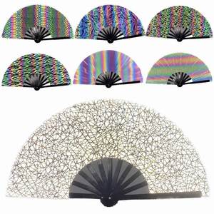 Abanicos Plegables de Bambú Personalizados con Logotipo Impreso Kpop, para Regalo, Negocios, Bodas, OEM, Arte - Product Image 6