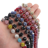Kustom 10mm buatan tangan manik-manik celana rantai modis Hip Hop Disco bola berlian imitasi manik-manik liontin sabuk saku Jeans rantai dompet rantai