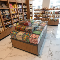 Conteneurs de stockage ECOBOX, bacs à aliments en vrac, bonbons, fruits secs, pistaches, noix de cajou, dattes, bacs à aliments en plastique hermétiques carrés pour les magasins