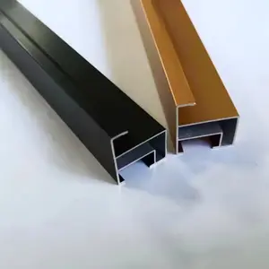 Cadre de miroir en aluminium brossé Champagne noir mat cadre photo en aluminium pour la peinture