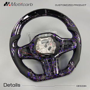Volante de Fibra de Carbono Forjado Personalizado con LED Azul y Morado para BMW G20 G21 G22 G30 G31 X3 X4 X5 G02 G29 G80 M2 M3 M4 2017-2026 - Product Image 3