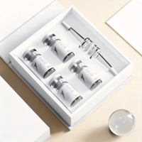 Boîte d'emballage personnalisée pour échantillons cosmétiques/pharmaceutiques avec insert protecteur en feuille métallique, boîte rigide pour ampoules avec logo