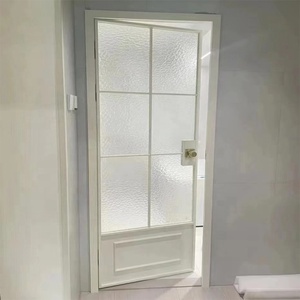 אמריקה סגנון בחצר האחורית נדנדה דלת מעוקל אלומיניום דקורטיבי ברים inswing דלת צירים עם סטורם זכוכית פלדת דלת - Product Image 2