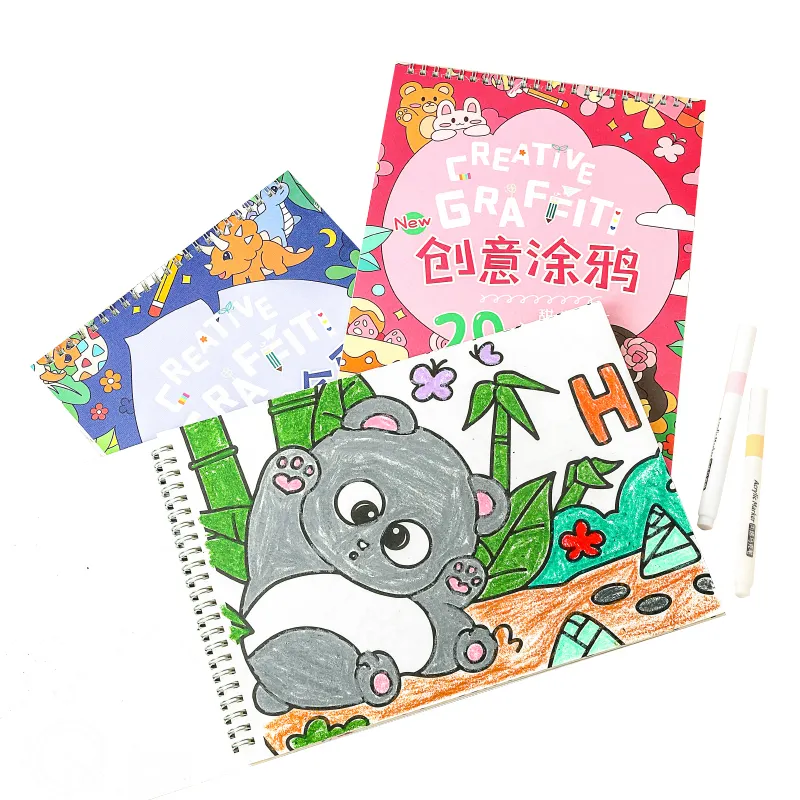 High Quality Diy Coloring Impenetrable Ink Comes Enlightenment Graffiti Four Theme Drawing Book Diary