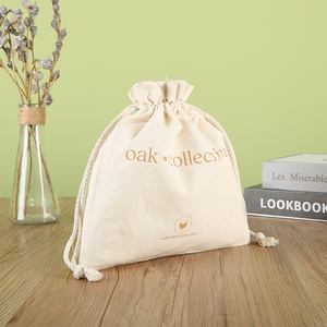Sac à cordon en coton naturel avec logo imprimé personnalisé, sac en mousseline écologique avec cordon en coton, petite pochette, sac pour sèche-cheveux - Product Image 6