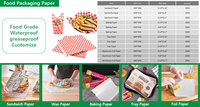 Rouleau de papier d'emballage jetable vert pour burgers, résistant à la graisse, sans cire, de qualité alimentaire, pour plats à emporter, sandwichs, fournisseur en gros, OEM
