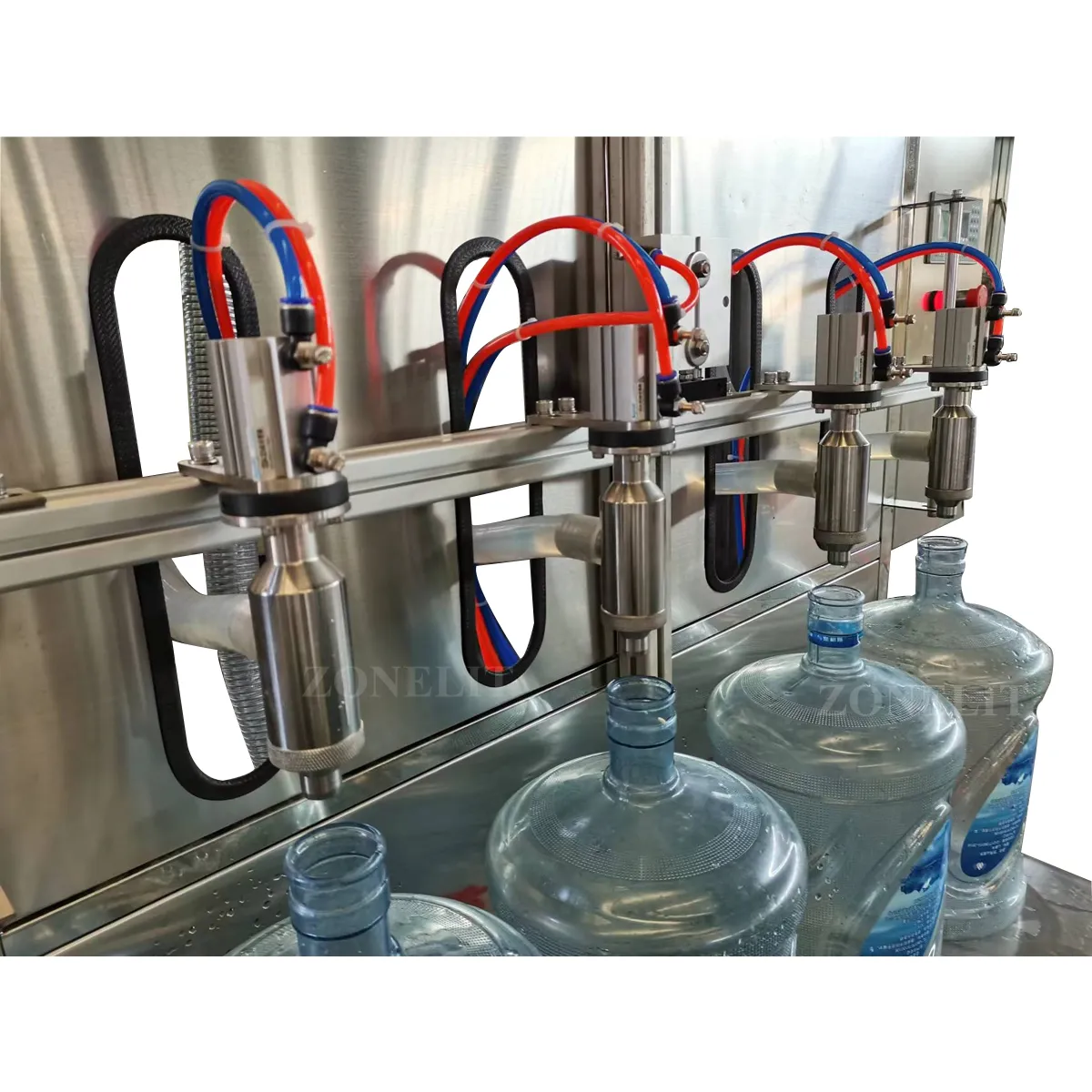 Mesin pengisi air 5 galon untuk kaca meja, mesin pengisi air semi otomatis dengan kontrol digital