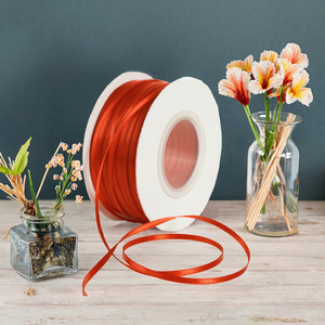 Ruban en satin polyester écologique double face de 1/8 pouce (0,3 cm), 100 % polyester, pour emballage, décoration, bricolage fait main - Product Image 2