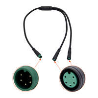 Cable adaptador de señal y alimentación de 2 pines macho a hembra para bicicleta eléctrica, 10A, ABS, para piezas de bicicleta eléctrica