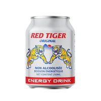 Red Tiger 250ml OEM/ODM Boisson énergétique protéinée Boisson gazeuse à faible teneur en glucides Sucre Boîte non gazeuse Bouteille Emballage Monster