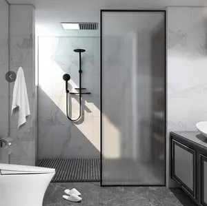 Kamali – cadre en aluminium, salle de bain en forme unique, douche coulissante en verre, cabine, porte, écran de douche