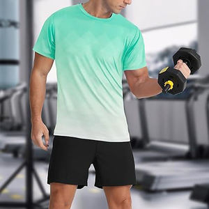 Camisetas para correr para hombre ligeras transpirables de secado rápido de verano con estampado personalizado de alta calidad 100% poliéster - Product Image 4