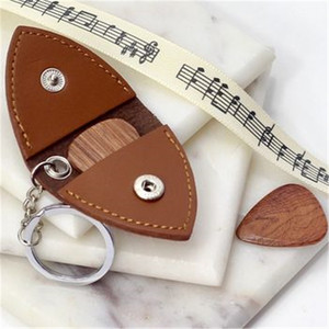 Estuche para púas de guitarra de cuero hecho a mano, llavero, bolsa de almacenamiento para púas de ukelele, accesorio para instrumentos. - Product Image 1