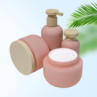 Vente Chaude Gommage au Sucre Brun Mat Gris Rose Vert Beurre Corporel Crème Capillaire Visage Pot en Plastique de 8 oz avec Couvercles