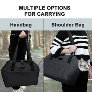 Free Sample Winter Warm Soft-Sided Portable Subway Shopping Cat <b>Tote</b> <b>Bag</b> Pet Travel Handbag Dog Carrier Purse With Heating <b>Pad</b> - Product Image 6