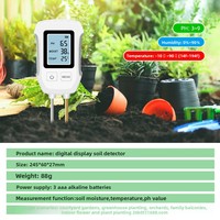 Testeur de sol 3-en-1 |   Testeur numérique de pH, d'humidité et de température pour jardin, ferme, plantes en pot et entretien des pelouses