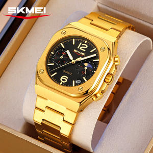 OEM Customize Logo Luminous Stainless Steel Quartz Wristwatches 5ATM Waterproof New Design Square <b>Men</b> Wrist <b>Watches</b> Reloj - Product Image 2