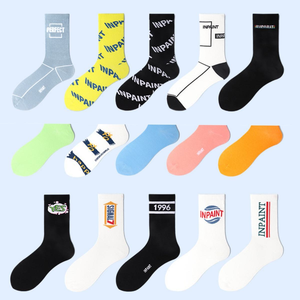 Chaussettes personnalisées de haute qualité pour hommes et femmes, <span class=keywords><strong>en</strong></span> coton, douces et chaudes, pour l'hiver et Noël, vente <span class=keywords><strong>en</strong></span> gros, chaussettes de créateur personnalisées - Product Image 3
