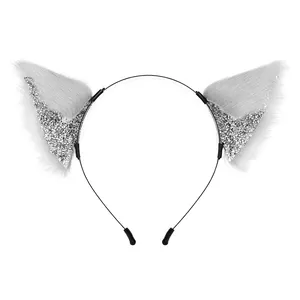New Style Handmade Faux Fur animal Wolf Ears Headband sexy cat ear headband