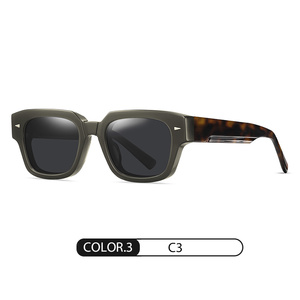 Kunden spezifische rechteckige Acetat-Sonnenbrille S32112 Massiv gravierter dicker Rahmen Gafas <span class=keywords><strong>De</strong></span> <span class=keywords><strong>Sol</strong></span> Trend ing Polar ized Brand Sun glasses - Product Image 5