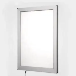 Menü-Poster extra dünne Aluminium-LED-Lichtbox Beschilderung Snap-Frame aufklappbare Anzeige