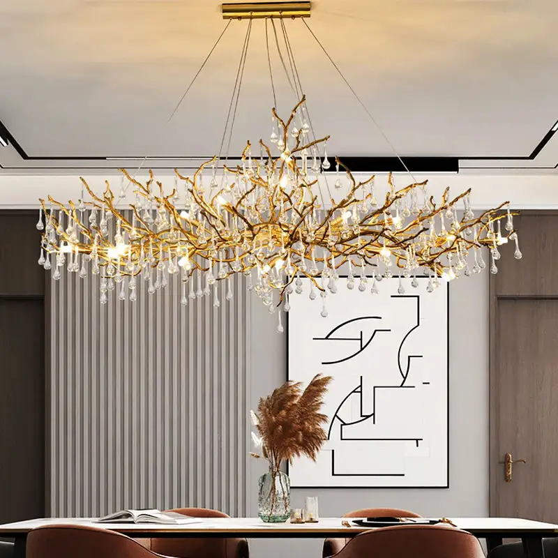 Nuovo prodotto moderno soggiorno interno sala da pranzo decorazione illuminazione a sospensione grande progetto lampadario a soffitto personalizzato di lusso