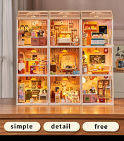 Nouvelle maison de poupée décorative, jouets STEM, kits DIY faits à la main, maison de poupée miniature confortable, blocs de construction DIY, cadeaux à assembler