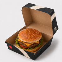 Sac en papier personnalisé pour emporter, pour poulet frit, burger, poisson et frites, emballage alimentaire pour les en-cas de rue, pour la restauration rapide