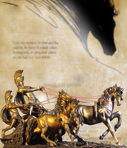 Romana antigua armadura Spartan espada Vintage carro escultura - Product Image 4