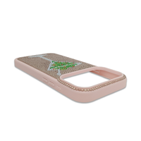 Coque de téléphone OEM tendance en TPU rose, étui souple avec zircon, protection pour iPhone 17 Pro Max