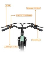EU-Lager 250W Step-Through E-Bike Hillmiles MileCity 1 36V 13Ah Lithium-Akku Schlankes Urbanes Elektrofahrrad