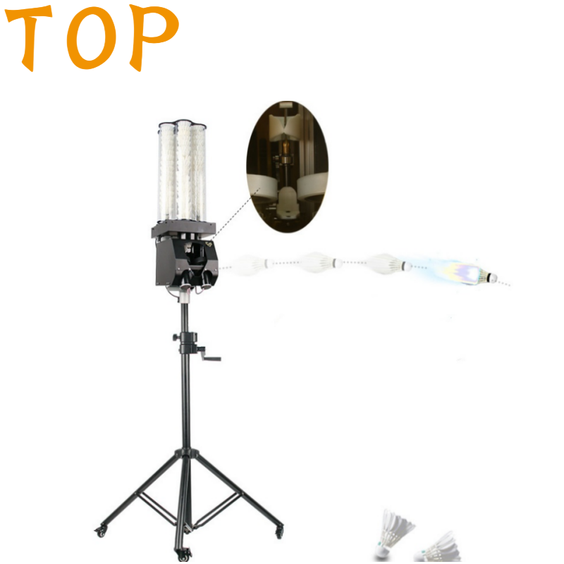 Automatic Badminton Shuttlecock Server Remote Control Programming Badminton Trainer Server Badminton Feeding Machine